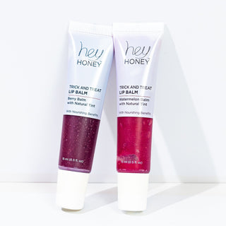 Tinted Treats Duo - Trick & Treat Lip Balms with Two Flavors - Hey Honey Beauty