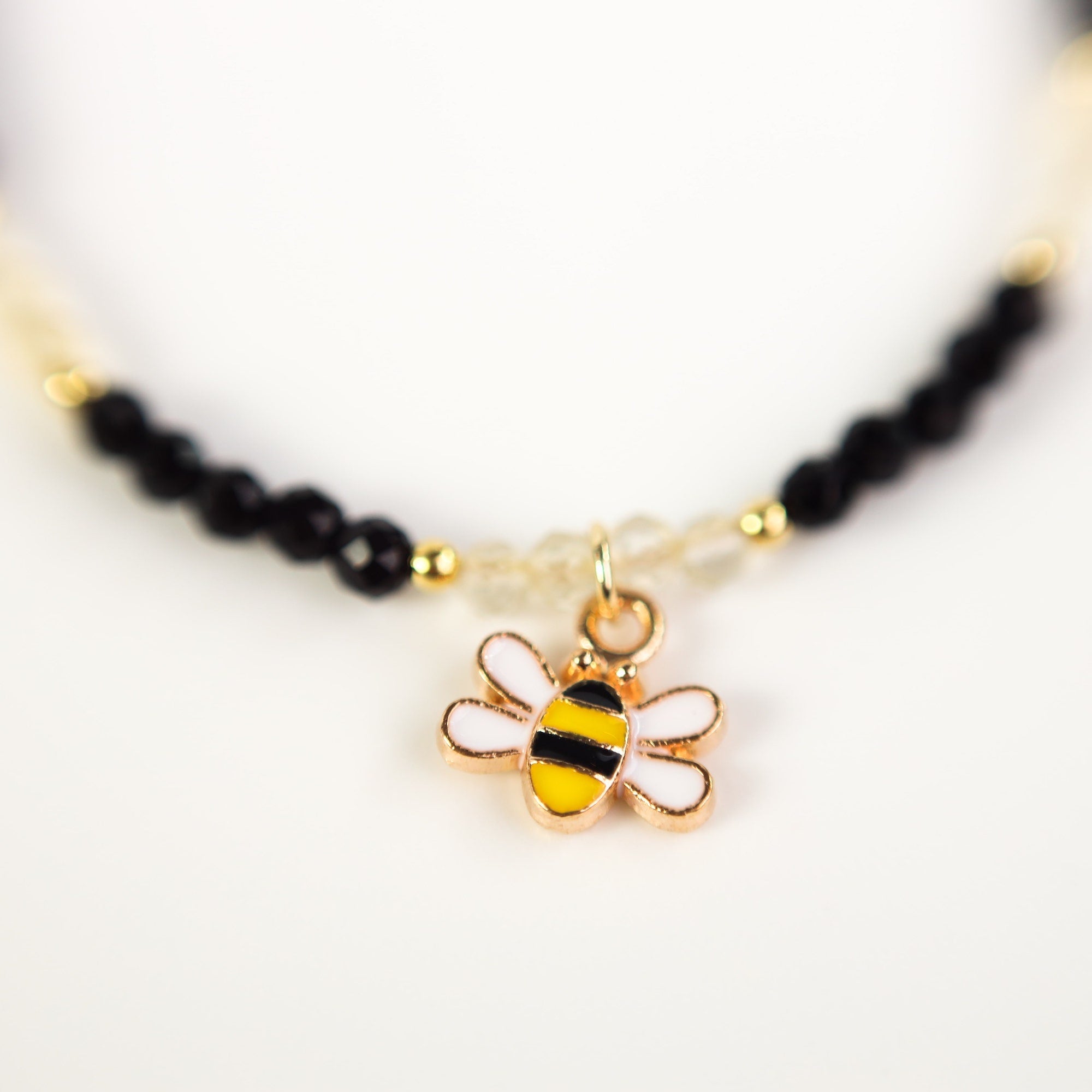 Hair Jewelry Accessories Silver Beaded Bee Charms Yellow Black Handmade  Accessories Set of 9 Black Owned